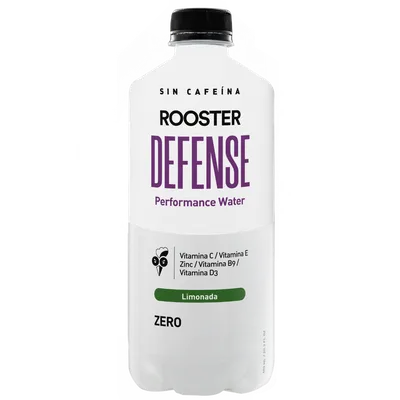 ROOSTER PERFORMANCE WATER sabor Defense · Limonada